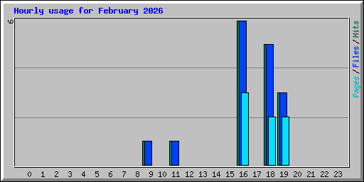 Hourly usage for February 2026