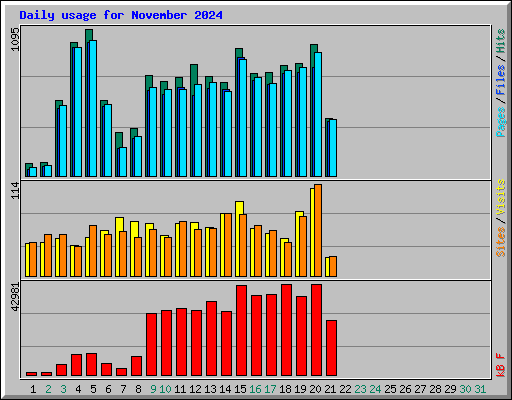 Daily usage for November 2024