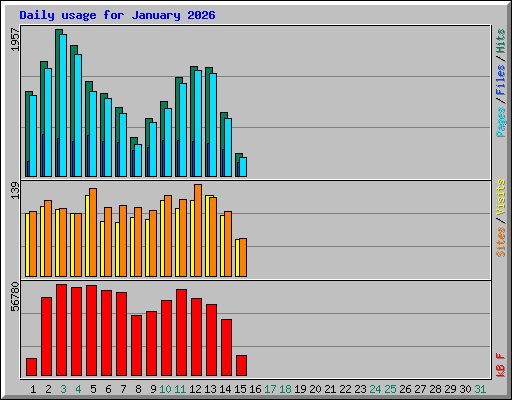 Daily usage for January 2026