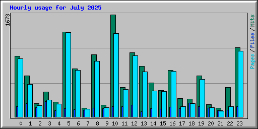 Hourly usage for July 2025