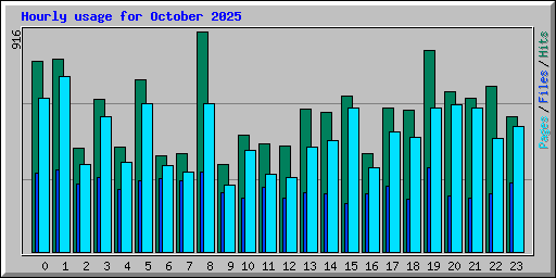 Hourly usage for October 2025