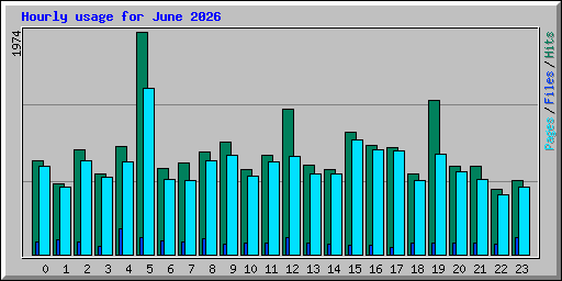 Hourly usage for June 2026