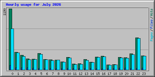 Hourly usage for July 2026