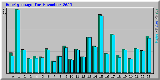 Hourly usage for November 2025
