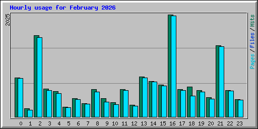 Hourly usage for February 2026